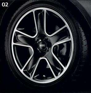 MINI Cooper 17 R111 Black Star Bullet Rim Wheel New  
