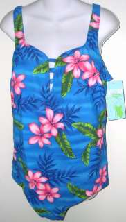 NEW Christina blue coral green swimsuit 22W, NWT $65.  