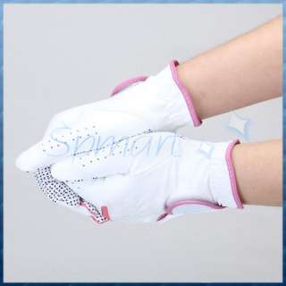 Pair Women Ladies Left/Right Hand Anti Slip Golf Gloves  