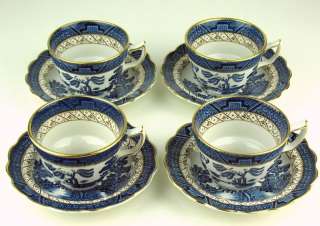 CUPS + SAUCERS Booths REAL OLD WILLOW a8025 blue  