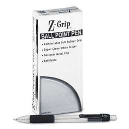 Grip Zebra Ball Point Pen  Black (Box of 12 pens)  