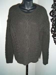 NWT Womens VINCE Yak Wool Cableknit Loose Chunky Knit Fisherman 