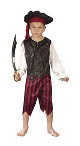Buccaneer Pirate Caribbean Boy Child Boys Costume NEW  