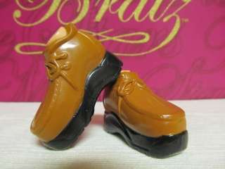 Bratz FEET SHOES BOYZ? BROWN NUTMEG LACE BLK SOLE B26  