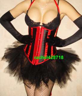 CUPLESS CORSET BUSTIER TOP + TUTU UNDERBUST SET 2XL  