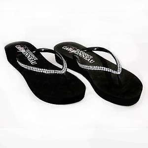    Flip Flop Rubber Swarovski Crystal Wedge Sandal Bridal Shoes  