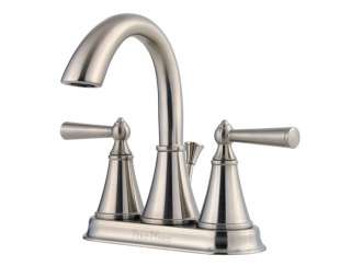   Handle 4 Centerset Lavatory Bathroom Faucet, Brushed Nickel Features