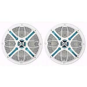  Bazooka MAC8002B White 8 2 Way Coaxial Speakers 