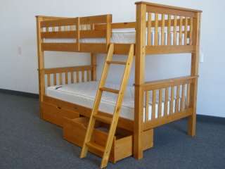 Bunk Bed   Twin over Twin Mission Mission with Drawers for only $415