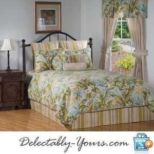   Tropical Bedding 9 Pc Full Comforter & Pillows Set
