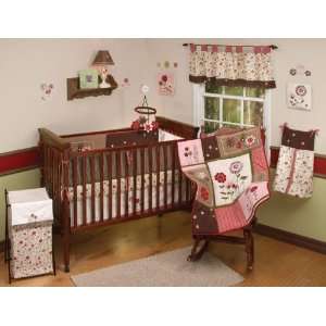  Chic Blossom 6 Piece Baby Crib Bedding Set by Nojo Baby