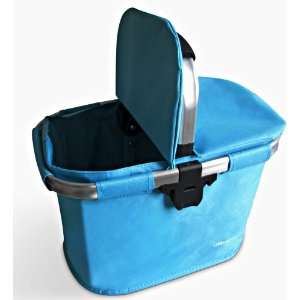 bicycle basket , Turquoise , aluminum and textile with Bracket   Dual 