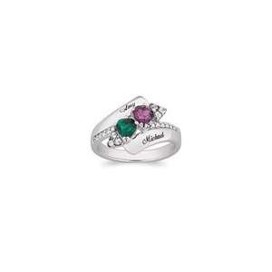  ZALES Couples Heart Shaped Simulated Birthstone Ring in 