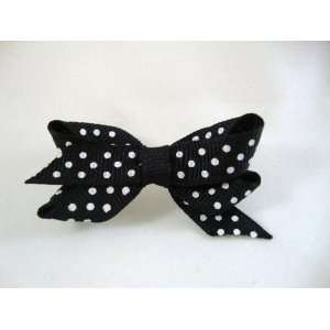 Tiny Black and White Polka Dot Bow Hair Clip Everything 