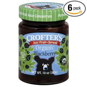 Crof ters Fruit Spread Blackberry/No Sugar (95% Organic), 10 Ounce 