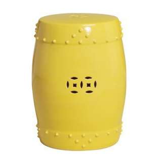 Drum Garden Stool Prosperity Design   Yellow.Opens in a new window