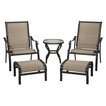   Home™ Dumont 5 Piece Sling Patio Lounge Chat Furniture Set   Tan