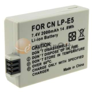 BATTERY For CANON LP E5 LPE5 Rebel T1i+CHARGER+Pen  