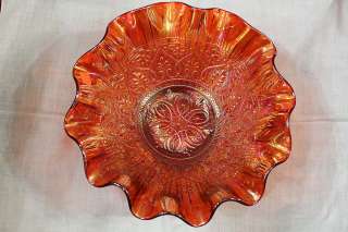 Fenton Marigold Carnival Glass Bowl Hearts and Flowers Pattern 10 