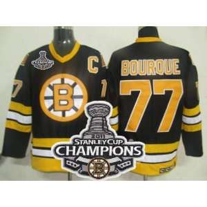  Champions Patch Boston Bruins #77 Ray Bourque Black Hockey 