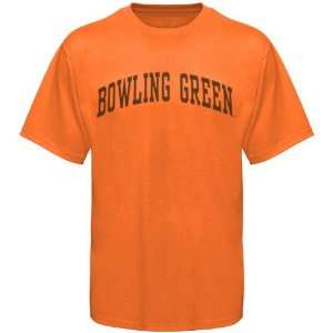  Bowling Green State Falcons Orange Vertical Arch T shirt 