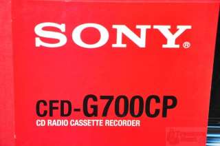 Sony CFDG700CP CD Boombox   Black Rtl $99  