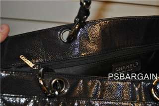 NEW Authentic CHANEL Classic Large Tote bag purse Handbag patent 