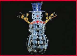   SNOWFLAKE SNOWMAN CHRISTMAS LIGHTED SCULPTURE OUTDOOR YARD DECORATION