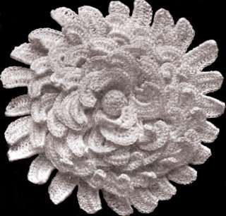 Vntg Irish Crochet Chrysanthemum Flower Motif Pattern 2  