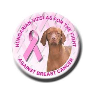  Hungarian Vizsla Breast Cancer Pin Badge 