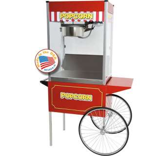 Classic Pop Popcorn Machine w/ Cart, Paragon Popcorn Machine