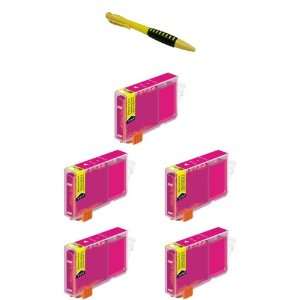   Ink Cartridges CLI 8 CLI8 M + Ballpoint Pen for Canon Printers Office