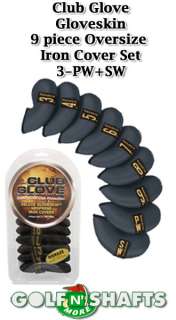 Club Glove 9 pc Gloveskin XL Iron Cover Set 3 PW+SW Blk  