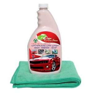   Green, Waterless Car Wash Solution, Biodegrable, Non Toxic, High Shine