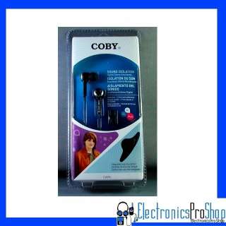 Coby CVE91 Black Isolation Stereo Earbud Digital Earphone Headphone w 