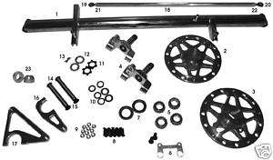 NEW WINTERS SPRINT CAR FULL FRONT AXLE KIT,CHROME,50  