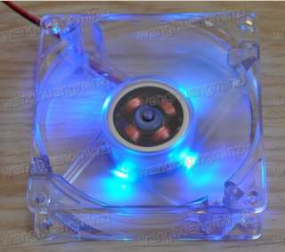 5PCS 80mm Fans 4 LED Blue for Computer PC Case Cooling  