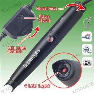 Mini Portable USB LED Digital 200X 500X 5.0MP Microscope Endoscope 