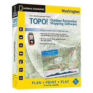   Geographic Washington Topo Map Software PC/MAC 749717102101  