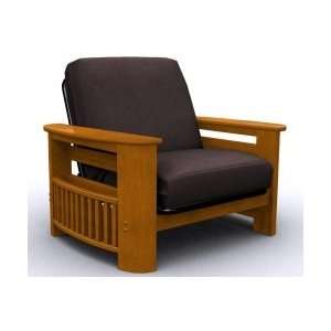    Portofino Round Futon Chair Bed   Honey Oak