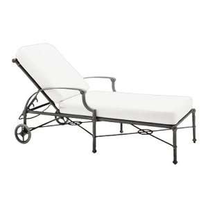  Delphi Adjustable Chaise Lounge w/ Cushions Finish Pecan 