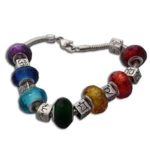  Chakra Cubes Color Bead Bracelet Jewelry