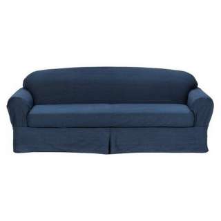All Cotton Denim Blue 2 piece Sofa Cover 100% Cotton NEW Fits All 2 