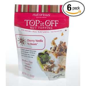 Top it Off Nut Toppings, Cherry Vanilla Va Voom, 4 Ounce Pouches (Pack 