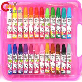 Sanrio Hello Kitty 24 Color Crayons Drawing Art Set  