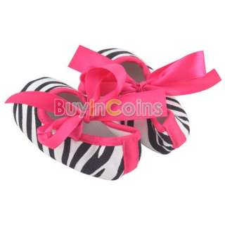 Boutique Lovely Baby Girl Zebra Animal Print Soft Crib Shoes  