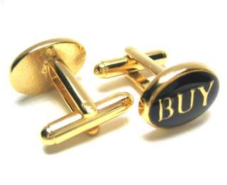 Gold Buy Sell Wall Street Stock Market Broker Cufflink  