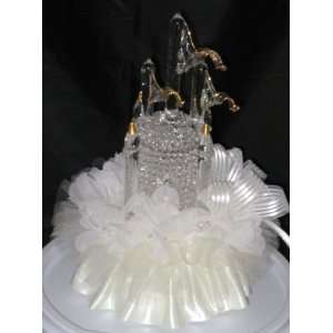    Ivory Light Up Cinderella Castle Cake Topper