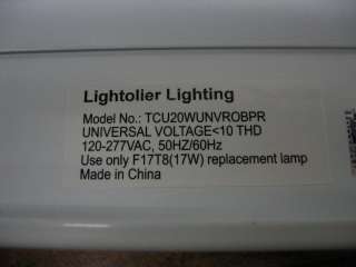 Lightolier TCU20WUNVROBPR Fluorescent Lighting Fixture  