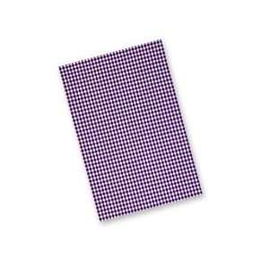    Purple & White Checked Cloth Napkins Set of 4